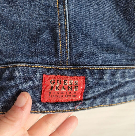 GUESS USA Y2K VINTAGE DENIM JEAN JACKET, sz MEDIUM - Picture 4 of 13